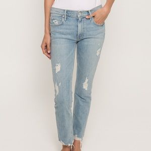 NWT MOTHER The Flirt Ankle Fray Jeans